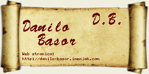 Danilo Basor vizit kartica
